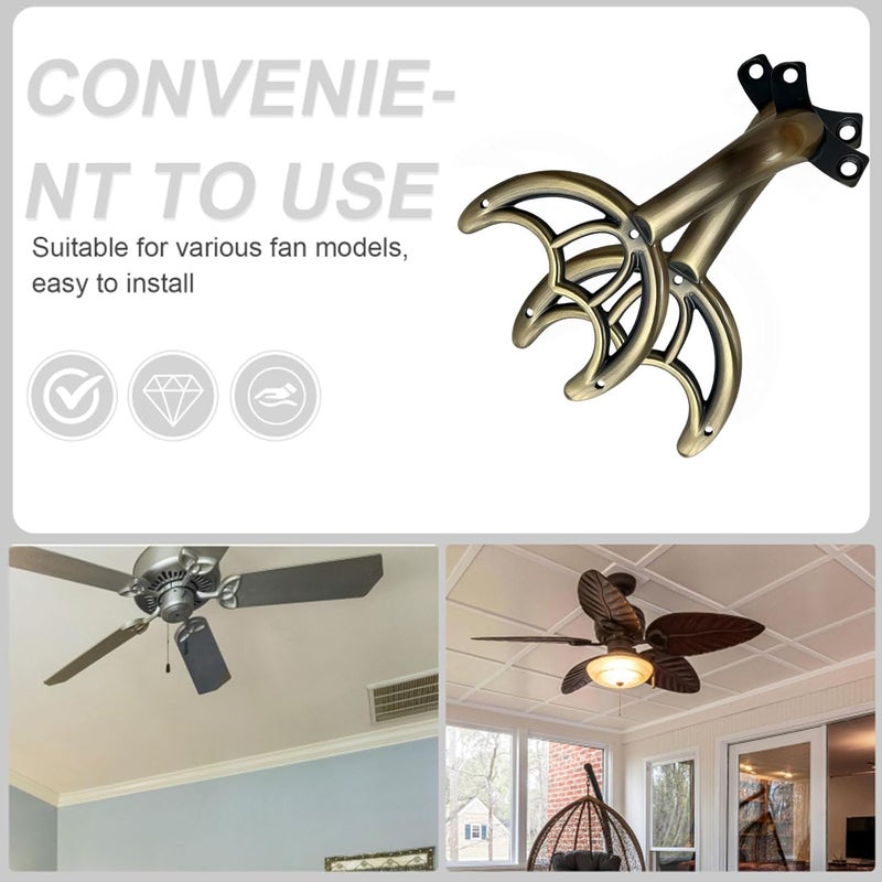 GHYTRIGEN 5 Pcs 52’’Ceiling Fan Blades Arms Replacement,Ceiling Fan Blades Arms Replacement Parts Mounting Bracket Kit for Replacing The Worn FanBlades,Keep The Balance and Good Performance(Bronze) - Image 3